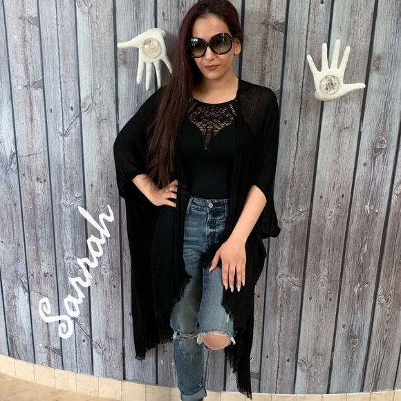 LAST 1 NEW Beautiful High Low Kimono Cardi - Picture 4 of 6